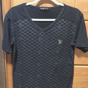 Louis Vuitton Black Checkered T-Shirt